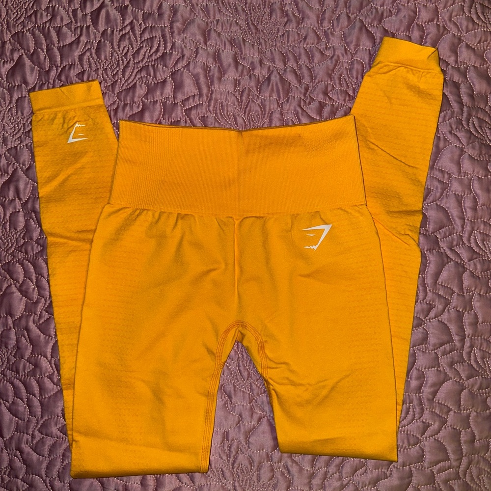Gymshark Yellow Leggings Vibrant Athletic Bottoms